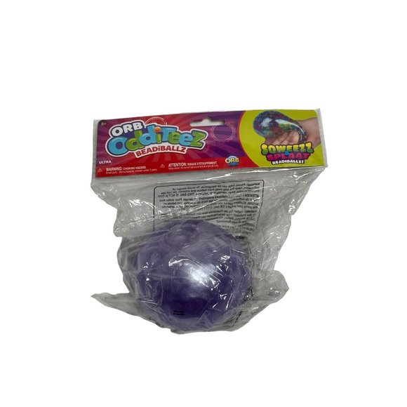 Orb Purple Odditeez Beadiballz Sqweezz Splaat Large New Sealed - Picture 1 of 2